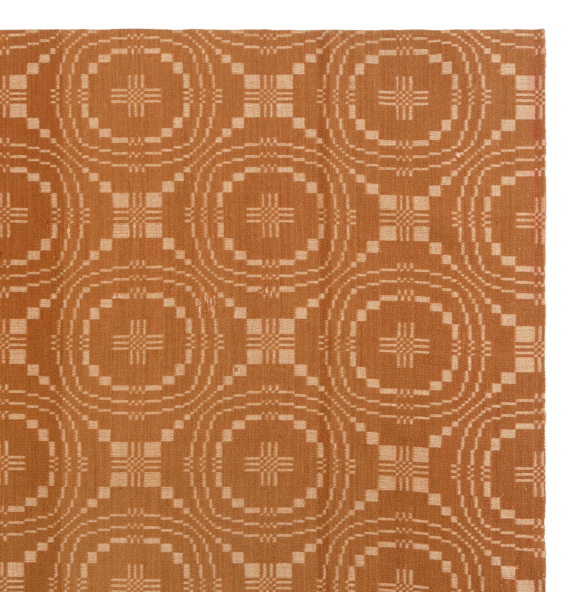 Four Cotton and Wool Jacquard Coverlets