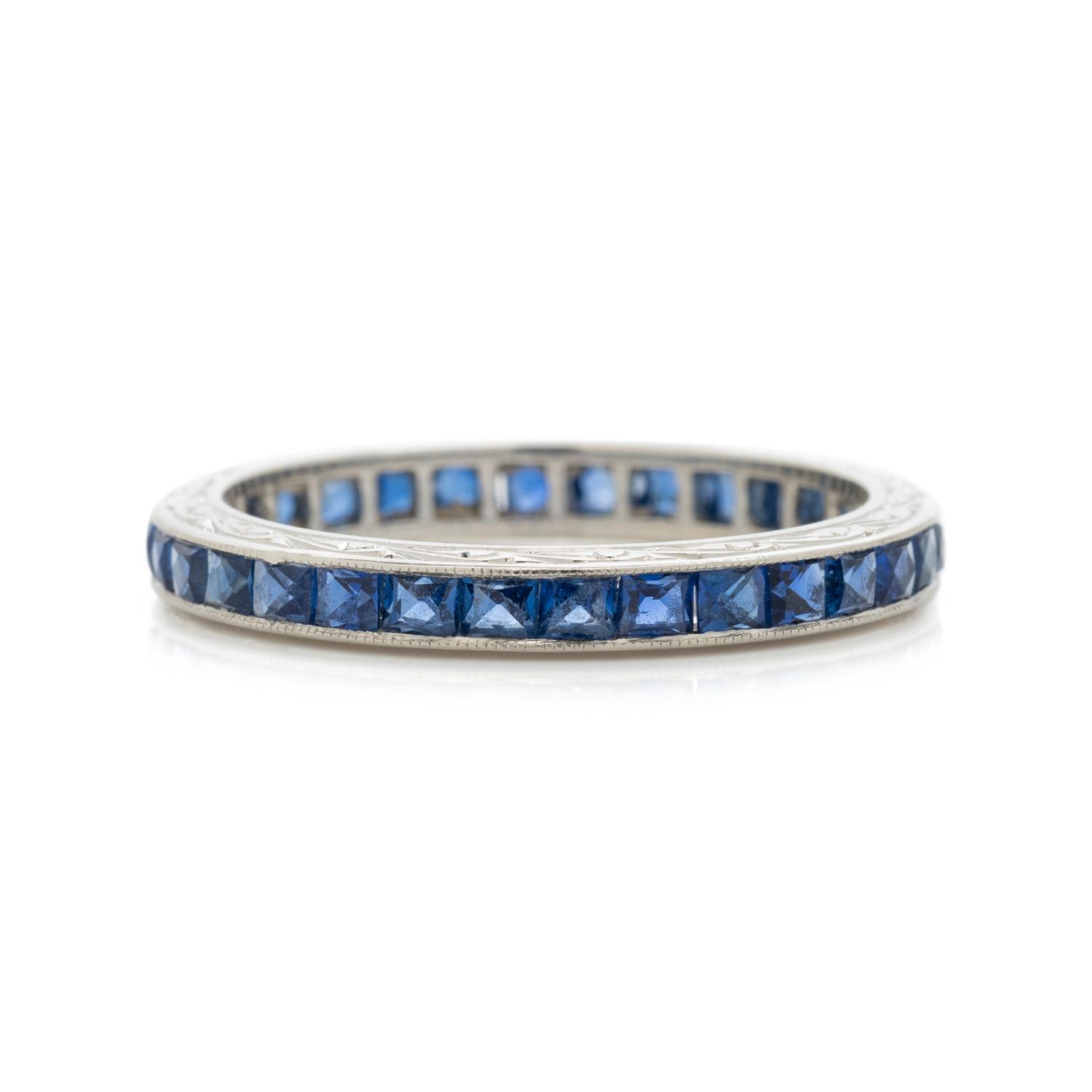 PLATINUM AND SAPPHIRE ETERNITY BAND