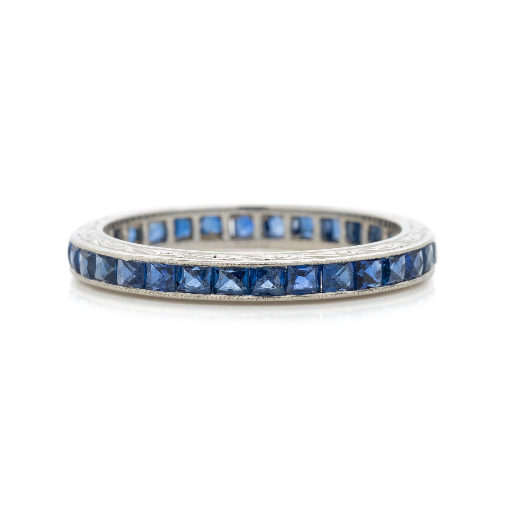 PLATINUM AND SAPPHIRE ETERNITY BAND