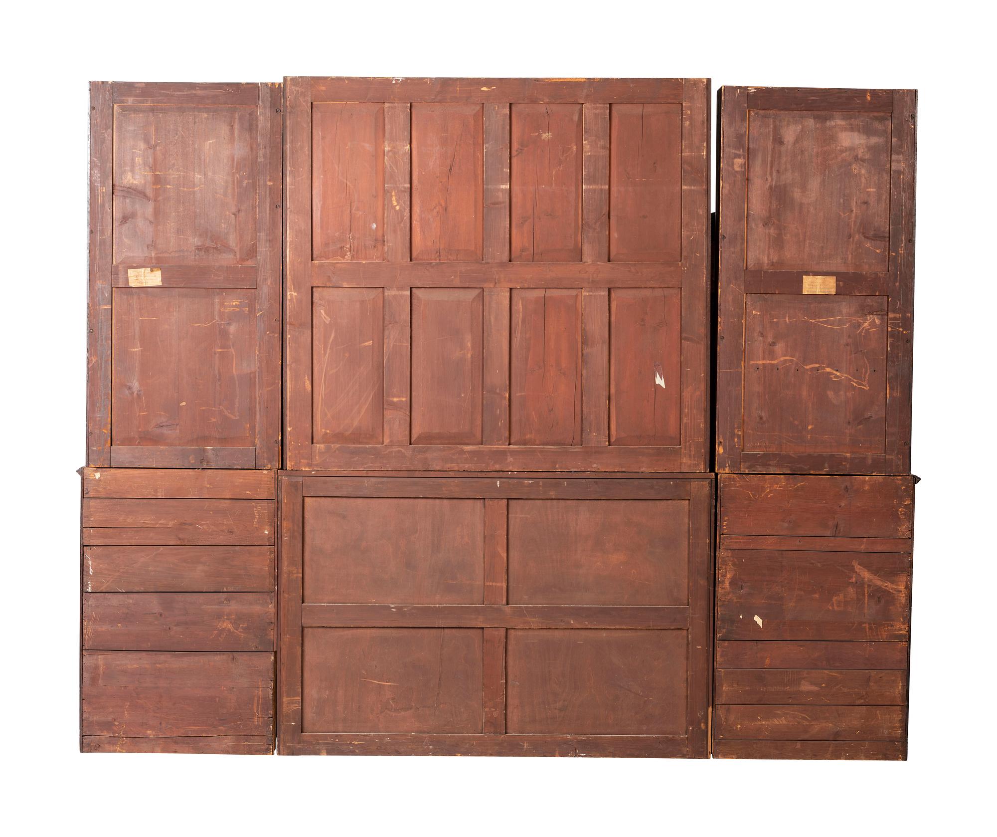 An English Mahogany Breakfront Bookcase