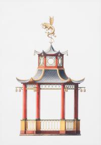 A Group of Gilt Framed Color Reproductions of Dams & Zega's Watercolors Chinoiseries Framed 17 1/2 x 13 5/8 inches. — 20TH CENTURY