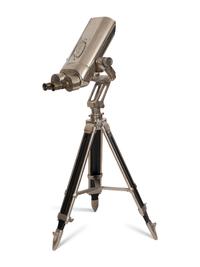 A WWII Style Stainless Steel Naval/Celestial Binoculars on Tripod
