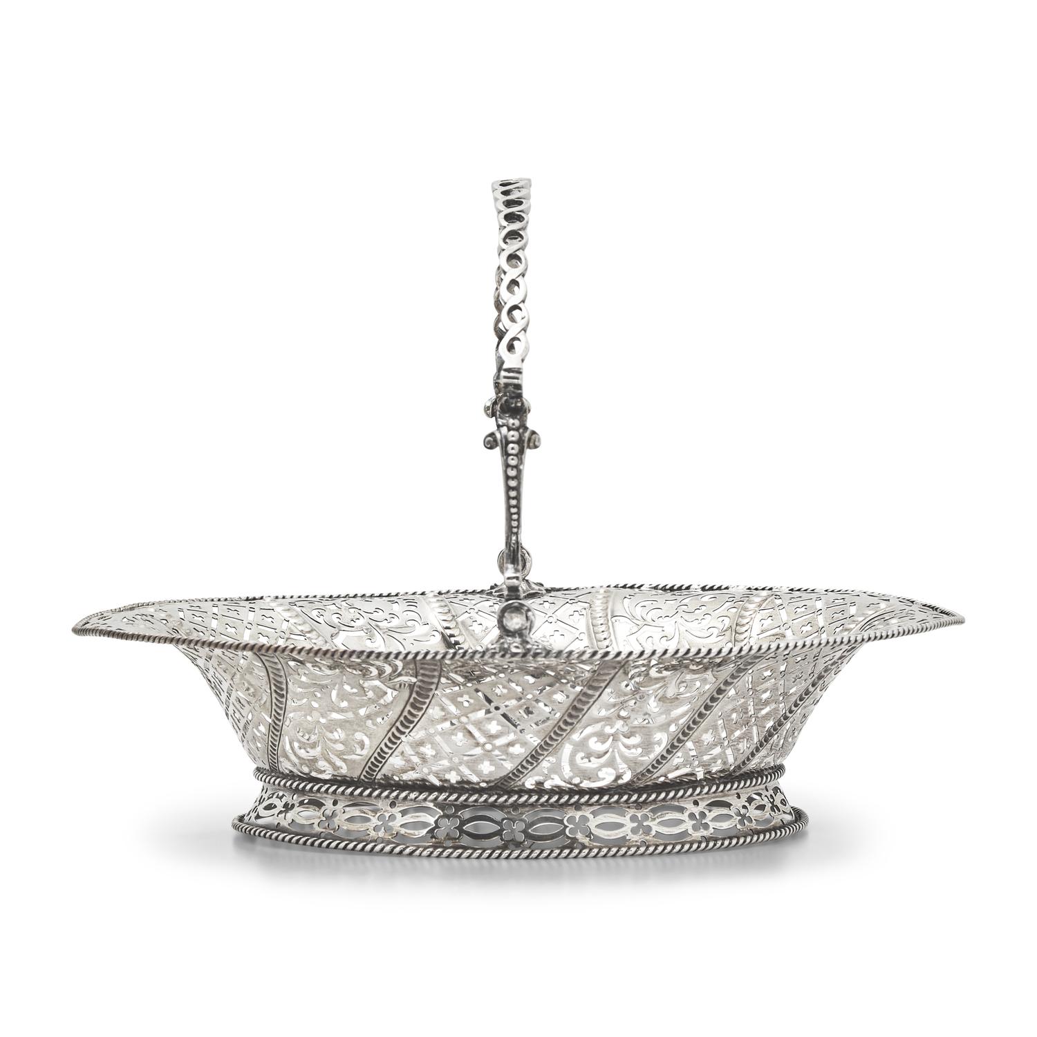 A George III Pierced and Engraved Silver Cake Basket