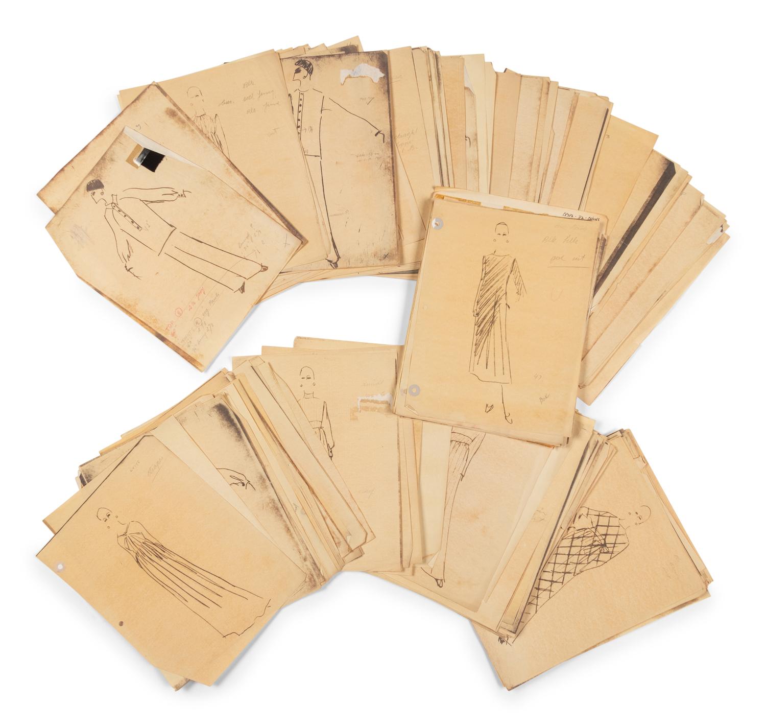 A Large Group of Norell Fashion Sketches