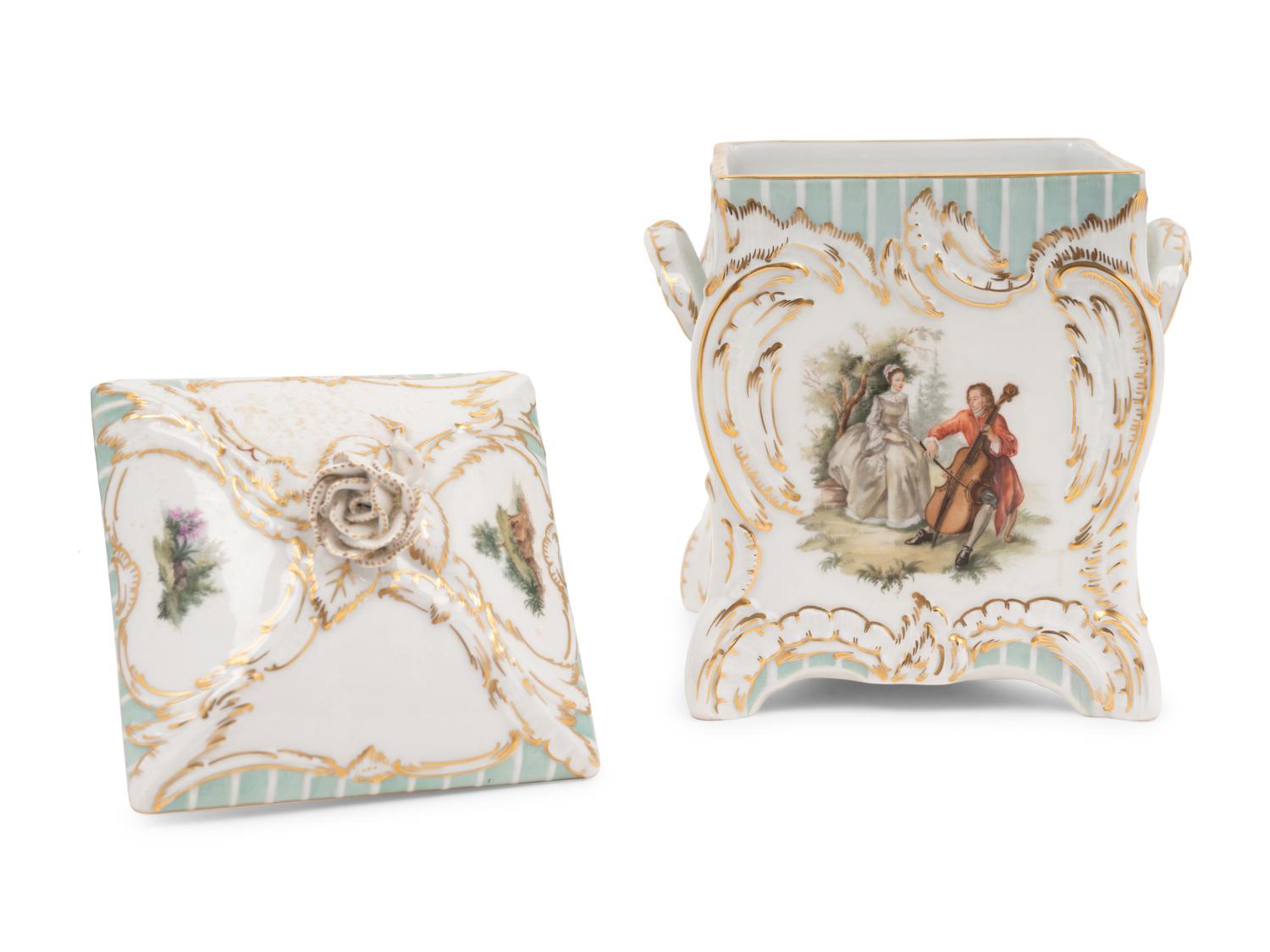 A Berlin (K.P.M) Porcelain Box and Cover