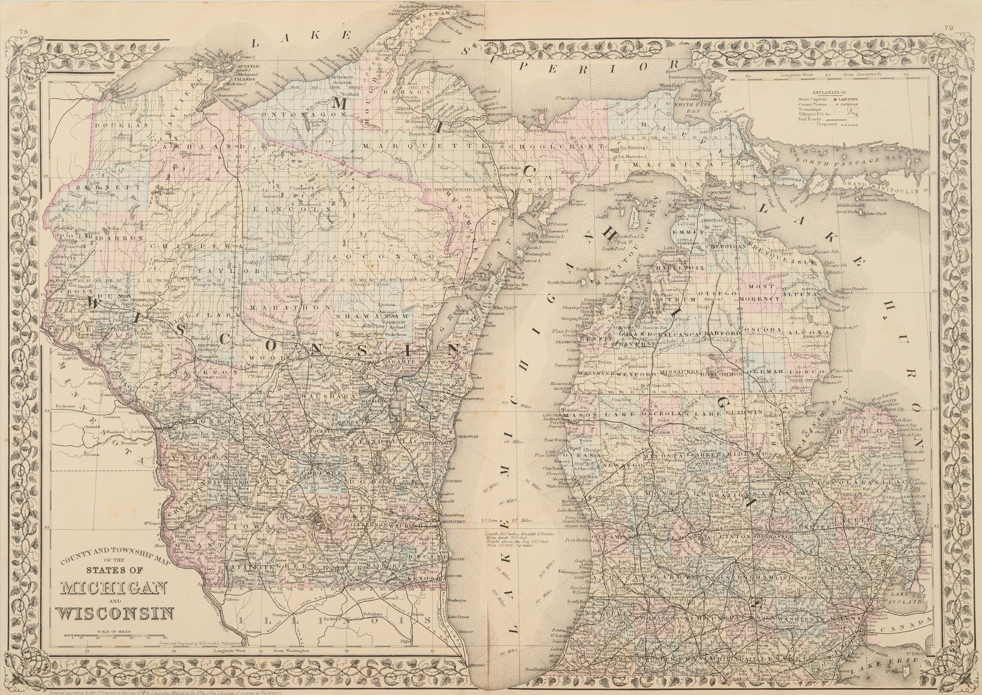 A Group of 13 maps of Chicago and Illinois, comprising: