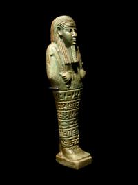 An Egyptian Green-Glazed Ushabti