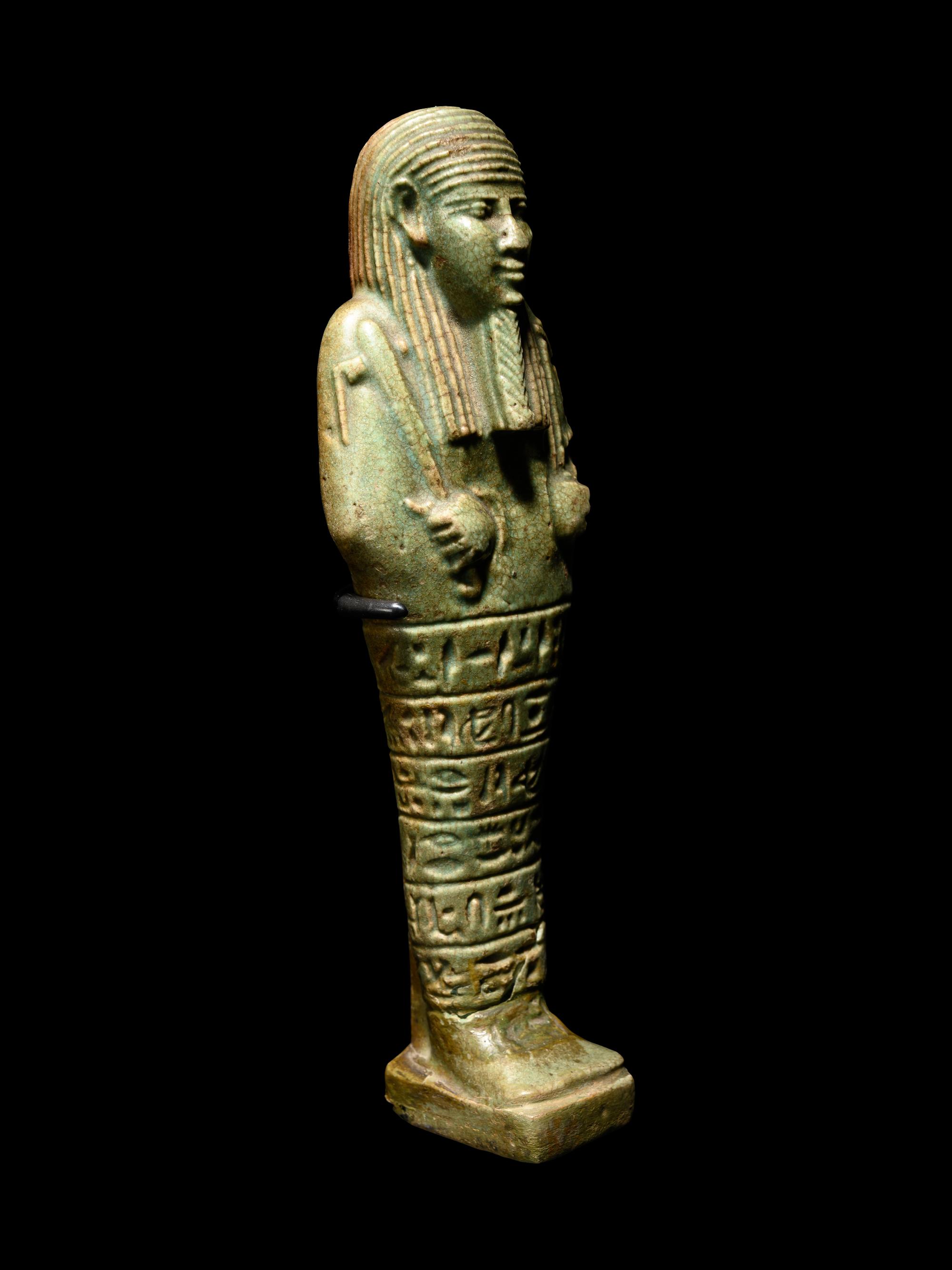 An Egyptian Green-Glazed Ushabti