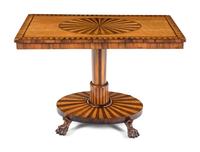 A Regency Maple and Rosewood Side Table
