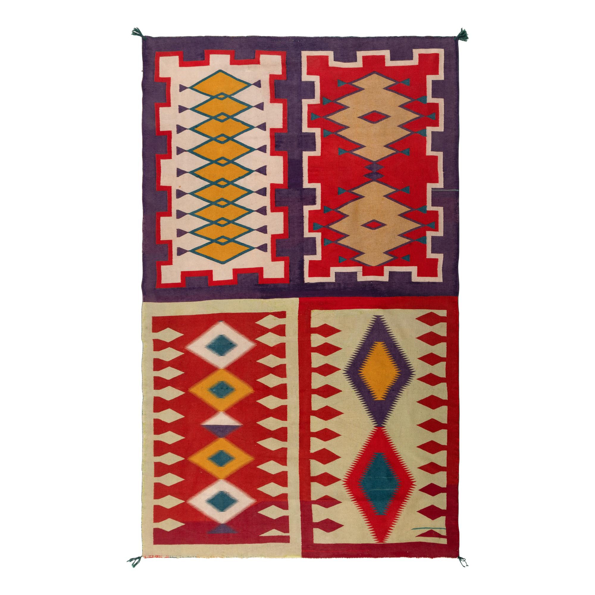Navajo Germantown Weaving, Four Panel [Rug]