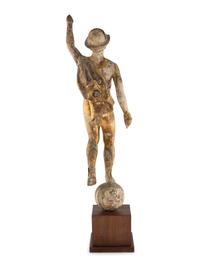 A Carved and Parcel Gilt Figure of Mercury