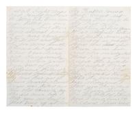 [CIVIL WAR]. Soldier's letter written by Jacob Pyewell, Company I, 106th Pennsylvania Infantry, describing the Battle of Antietam. "Near Sharpsburg Maryl," 20 [September?] 1862.