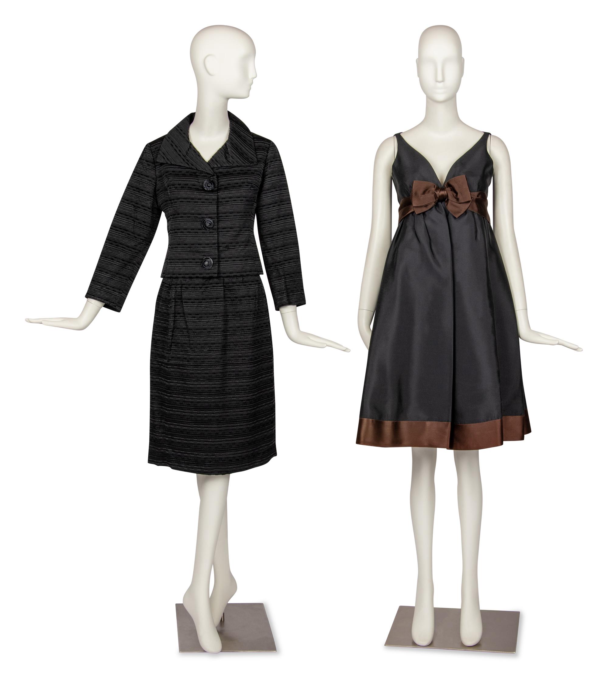Geoffrey Beene Dress and Guy Laroche Suit, 1960s