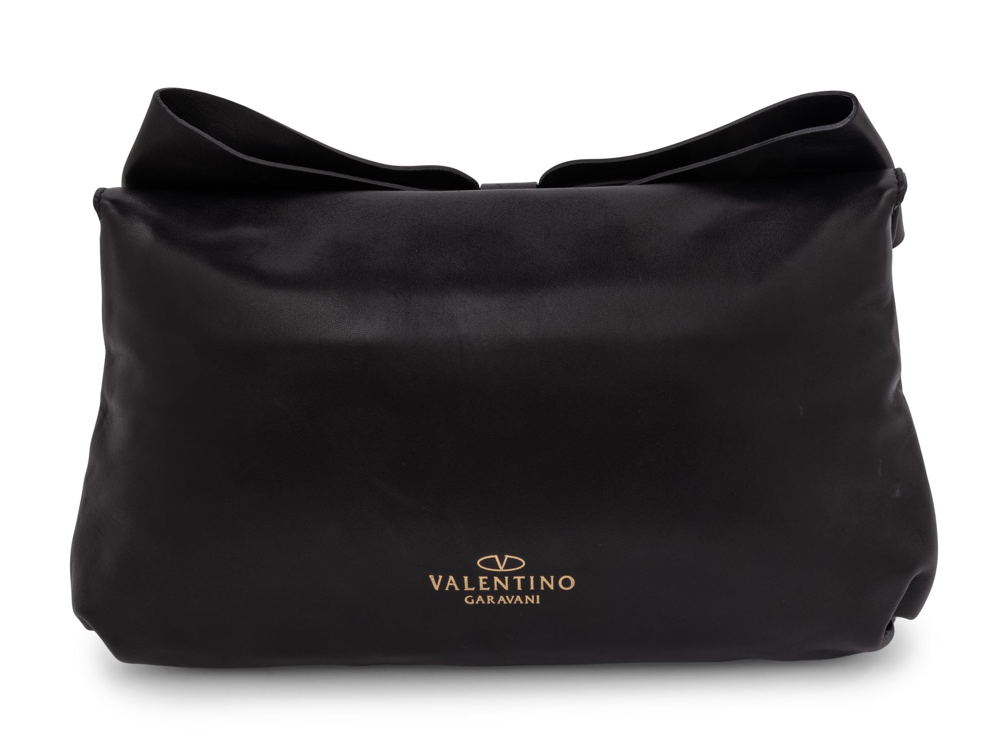 Black Valentino Leather Bow Bag
