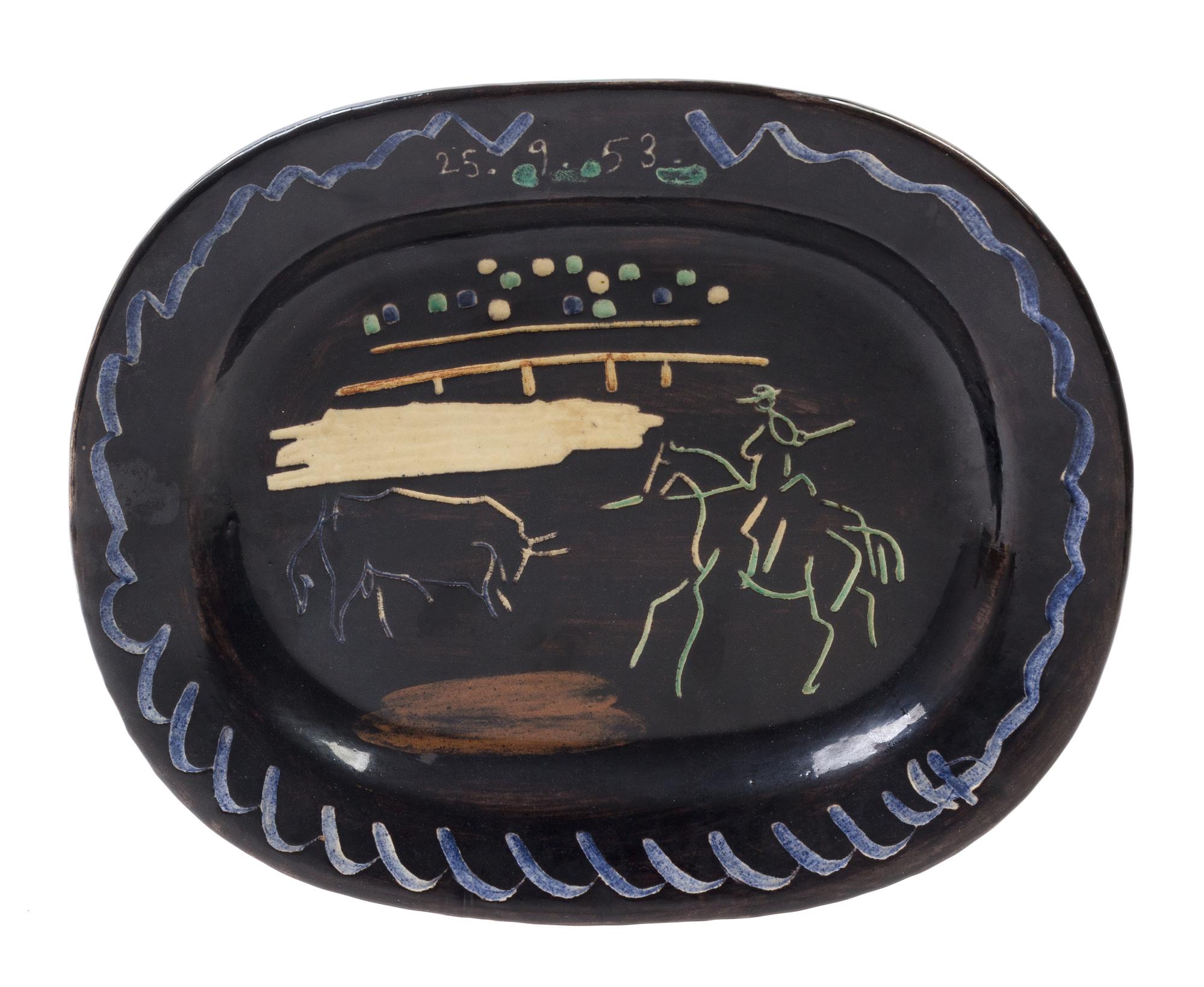 Pablo Picasso, (Spanish, 1881-1973), Corrida sur fond noir, 1953