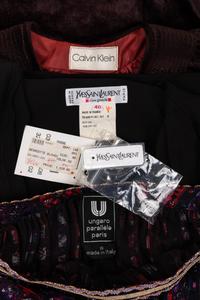 Three Designer Tops: One Yves Saint Laurent, One Calvin Klein, One Ungaro, 1970-90s