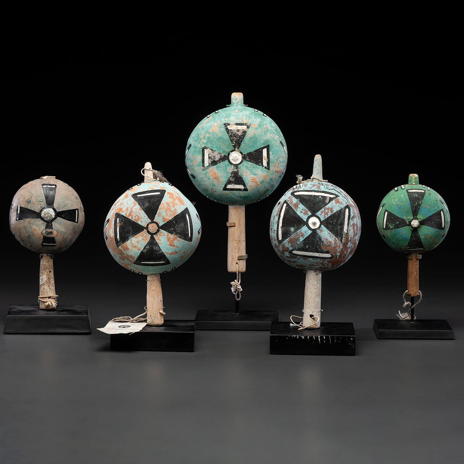 Group of Pueblo Polychrome Rattles, From the Collection of Dick Jemison, Alabama