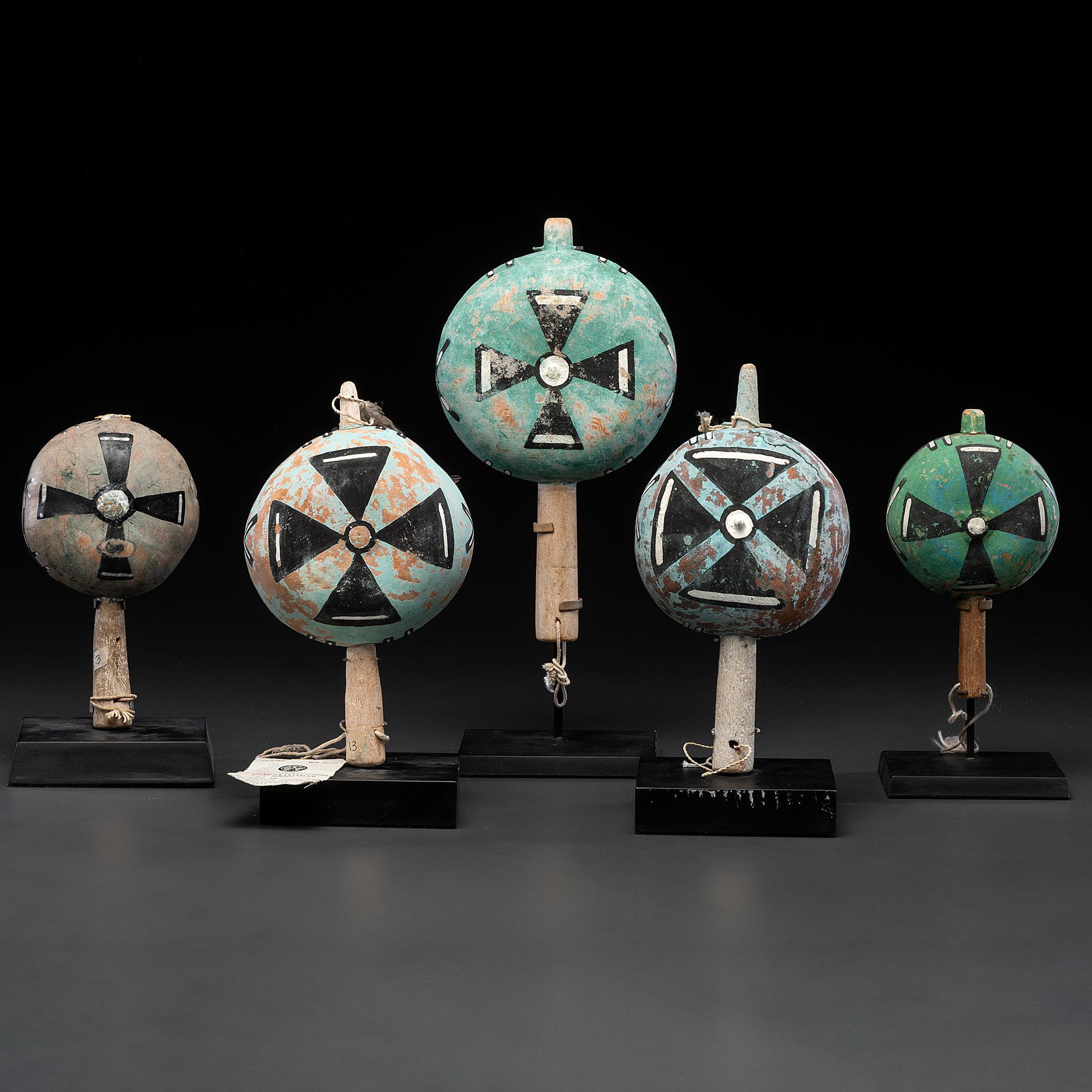 Group of Pueblo Polychrome Rattles, From the Collection of Dick Jemison, Alabama