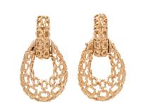 A Pair of 14 Karat Yellow Gold Earclips, 17.60 dwts.
