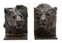 Kenneth Bunn, (American, b. 1938), Lion & Lioness Bookends