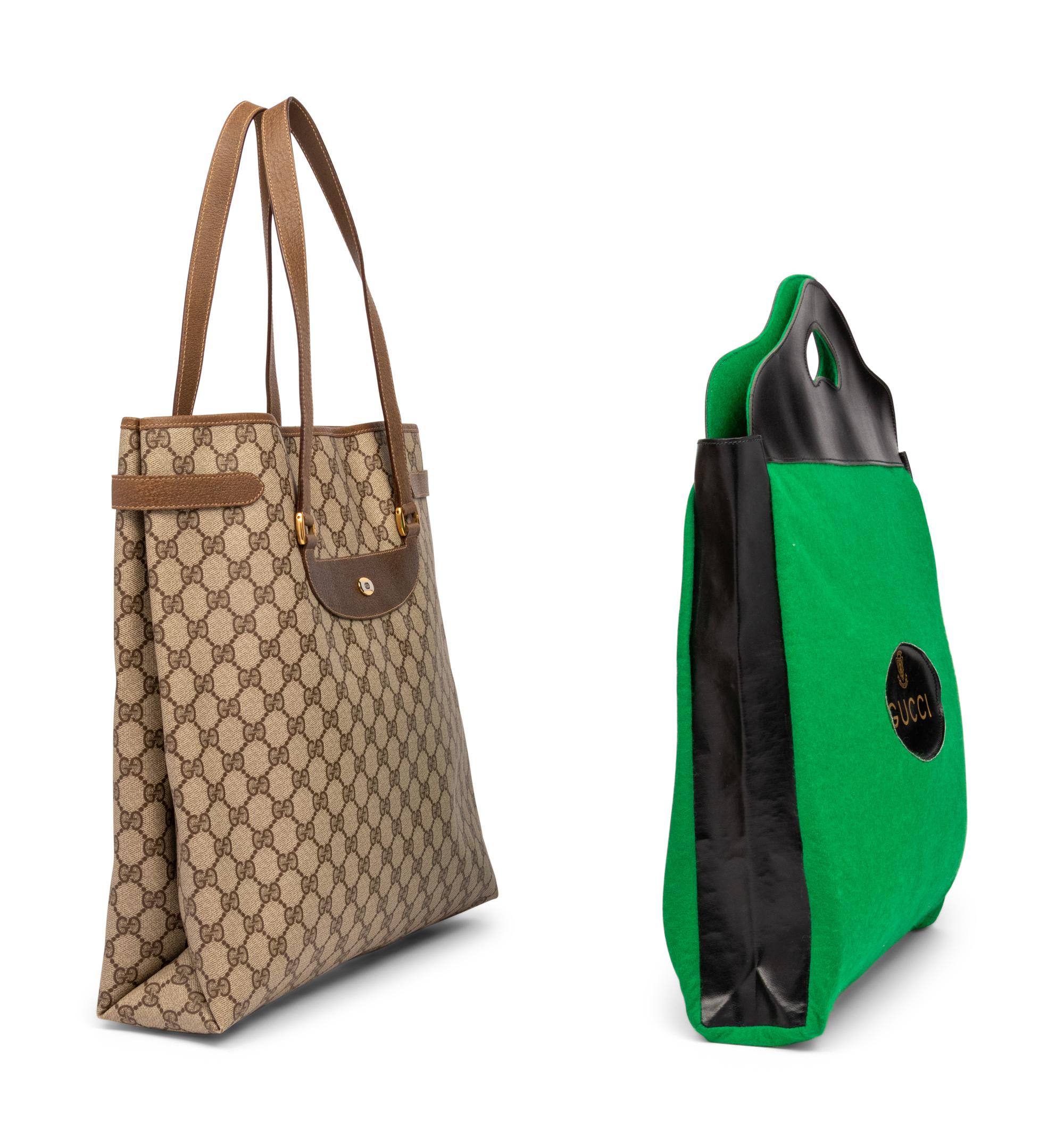 Two Gucci Tote Bags, 1980s