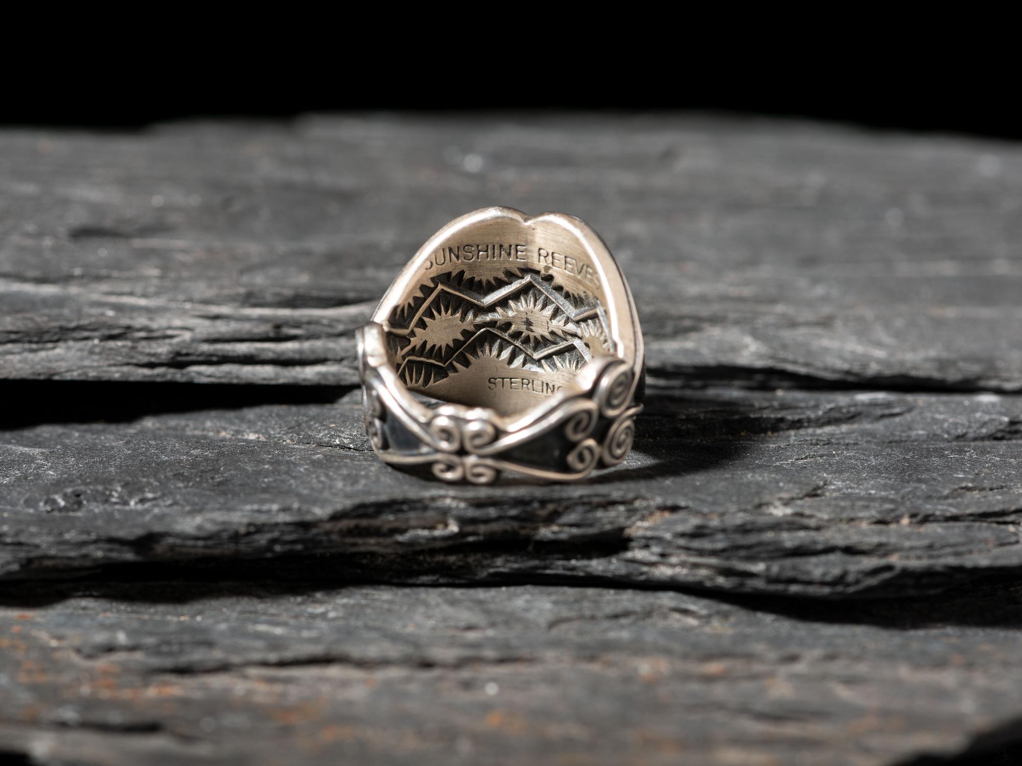Sterling Silver Heart-shaped Locket and Coral Ring