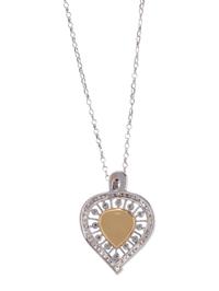 YELLOW DIAMOND AND DIAMOND PENDANT/NECKLACE