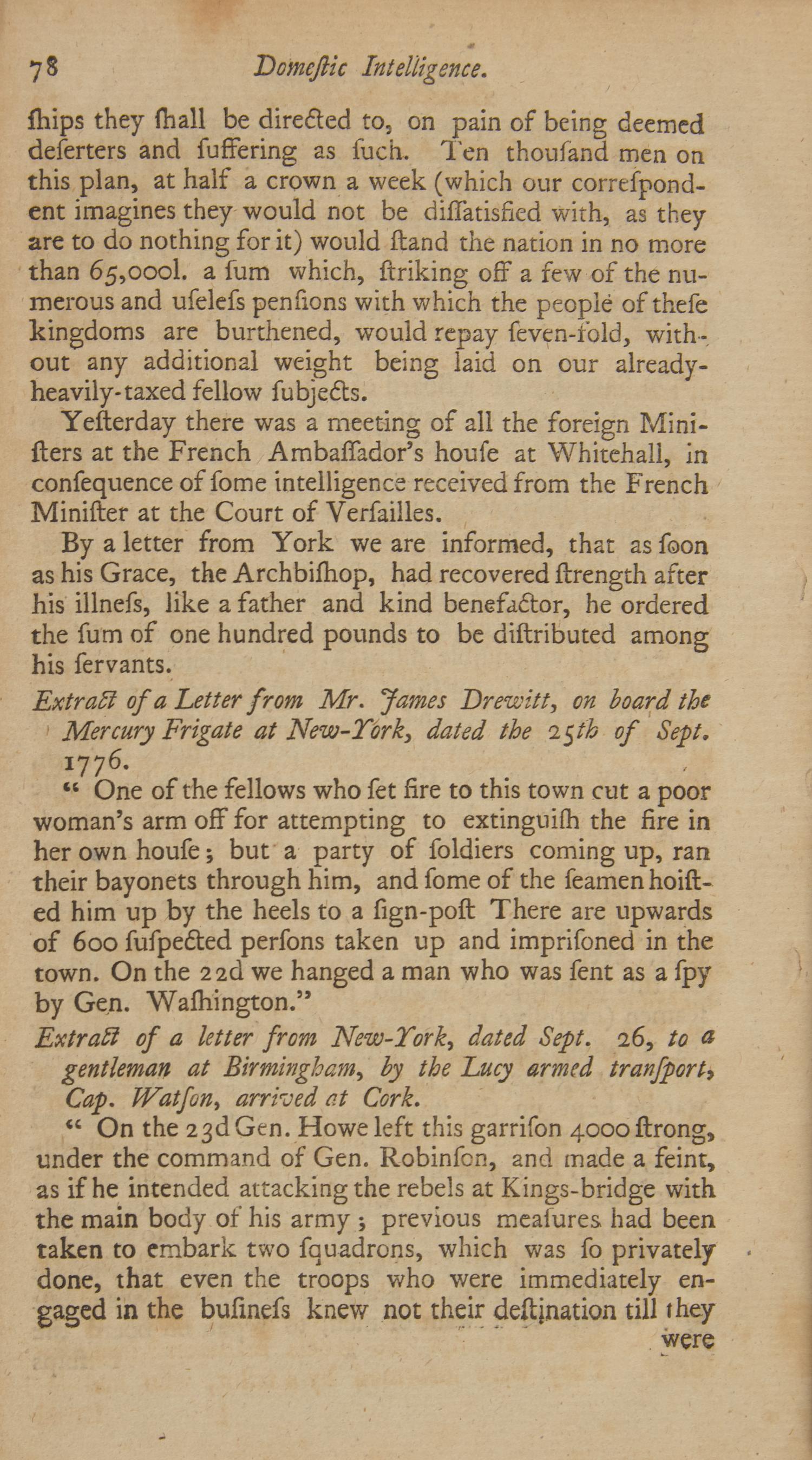 [American Revolution] (Hale, Nathan). A Short-Lived and Rarely Seen Biweekly Periodical Featuring a Report of the Execution of American Spy, Nathan Hale