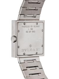 BULGARI, STAINLESS STEEL 'QUADRATO' WATCH