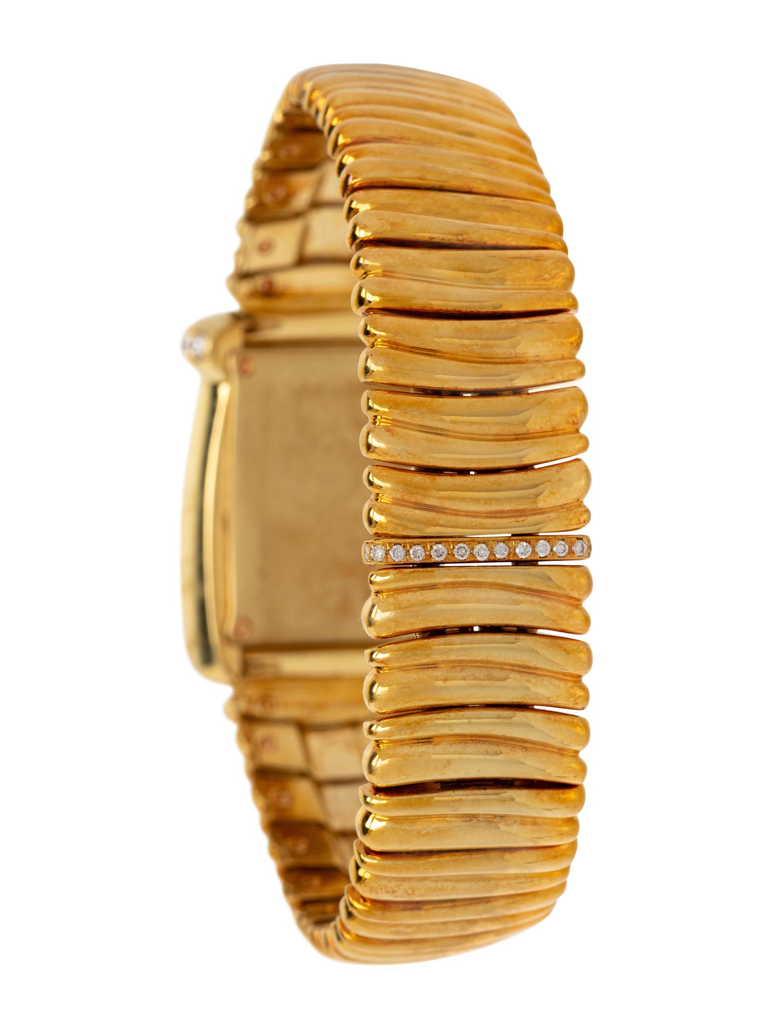 HENRY DUNAY, DIAMOND AND YELLOW GOLD WATCH