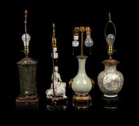 Four Chinese Ceramic Lamps