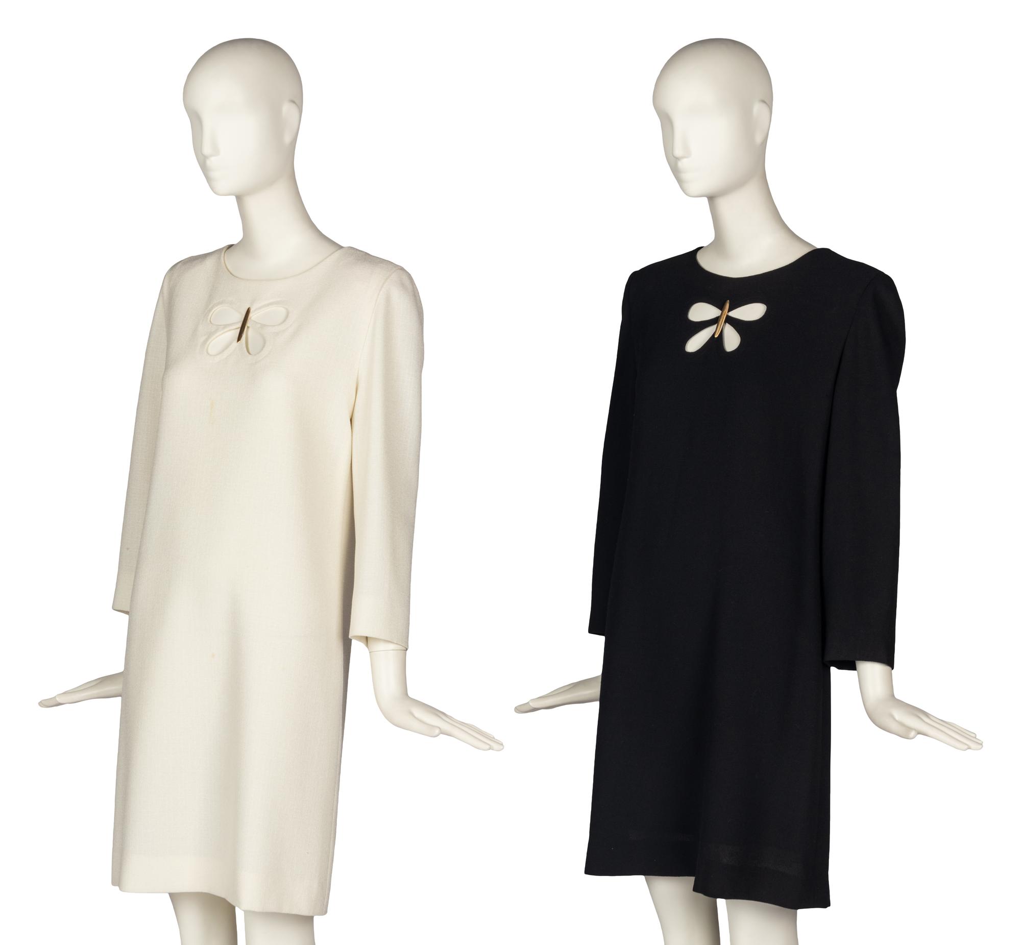 Two Pierre Cardin Haute Couture Butterfly Dresses