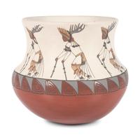 Pottery Jar, with Painted Figures