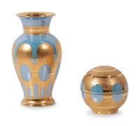 A Carolyn Barlock Iridescent Porcelain Grouping