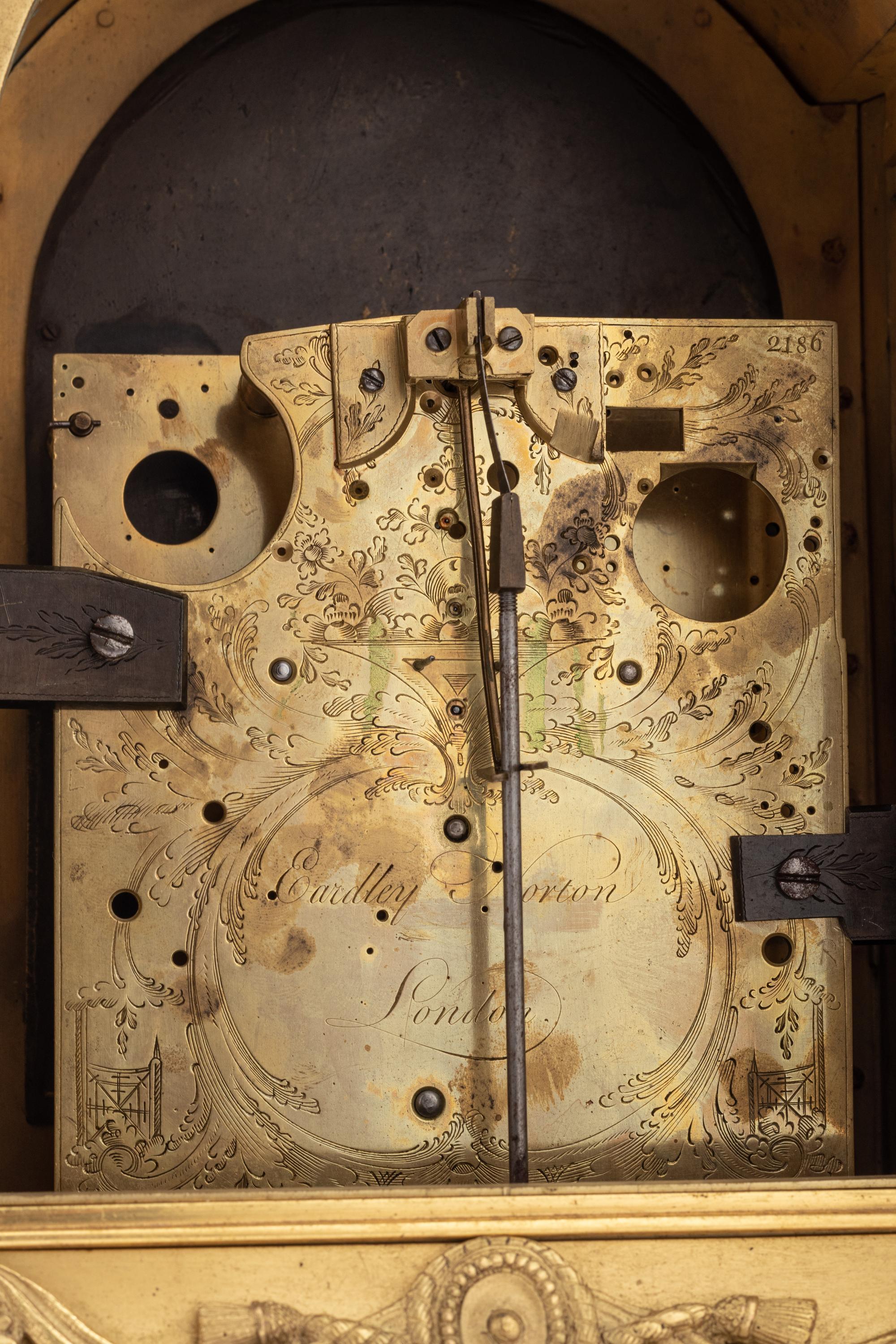 An English Gilt Bronze Mantel Clock Case, Eardley Norton