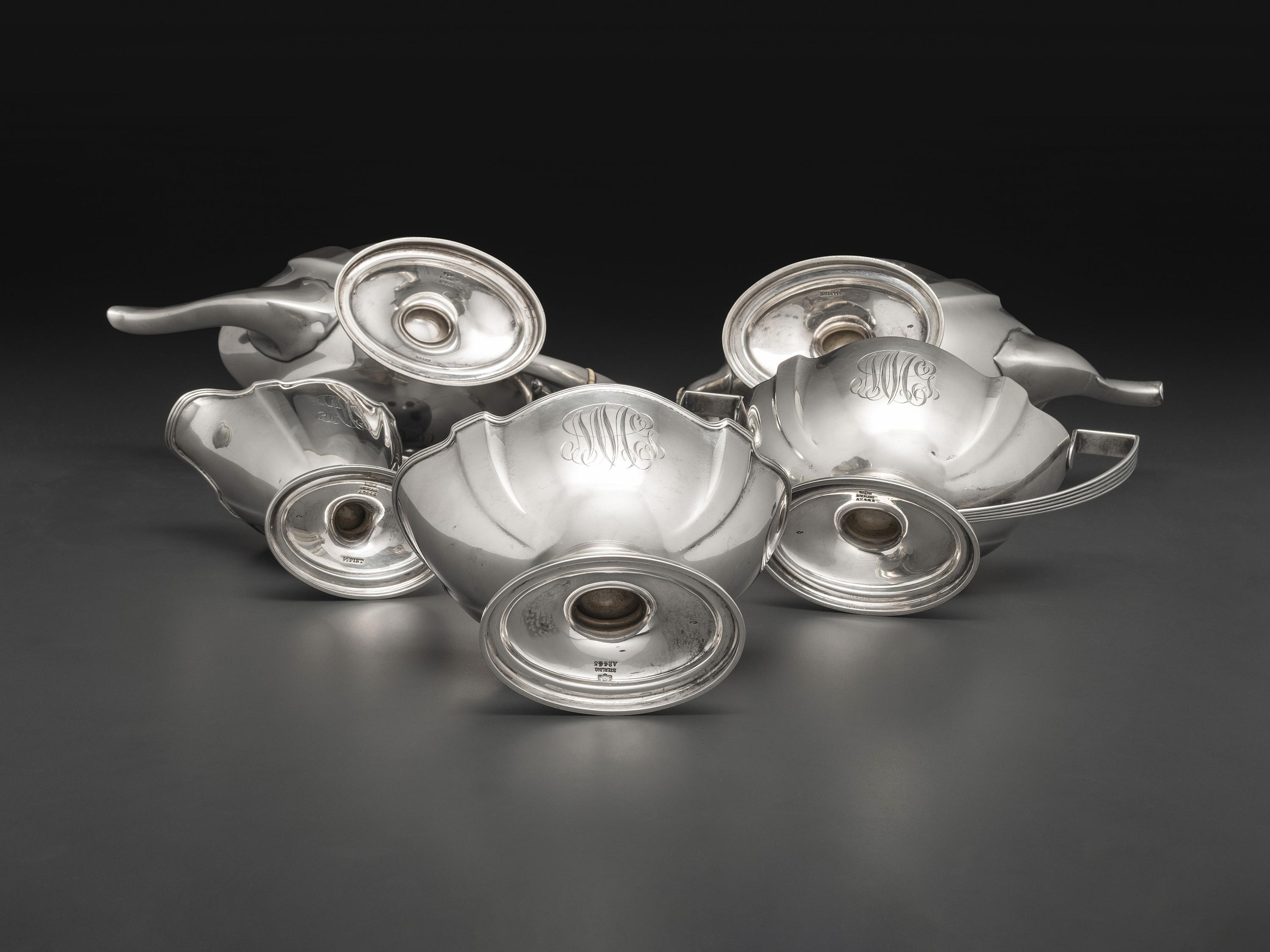 An American Silver Five Piece Tea and Coffee Service