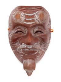 12 Japanese Wood Theater Masks