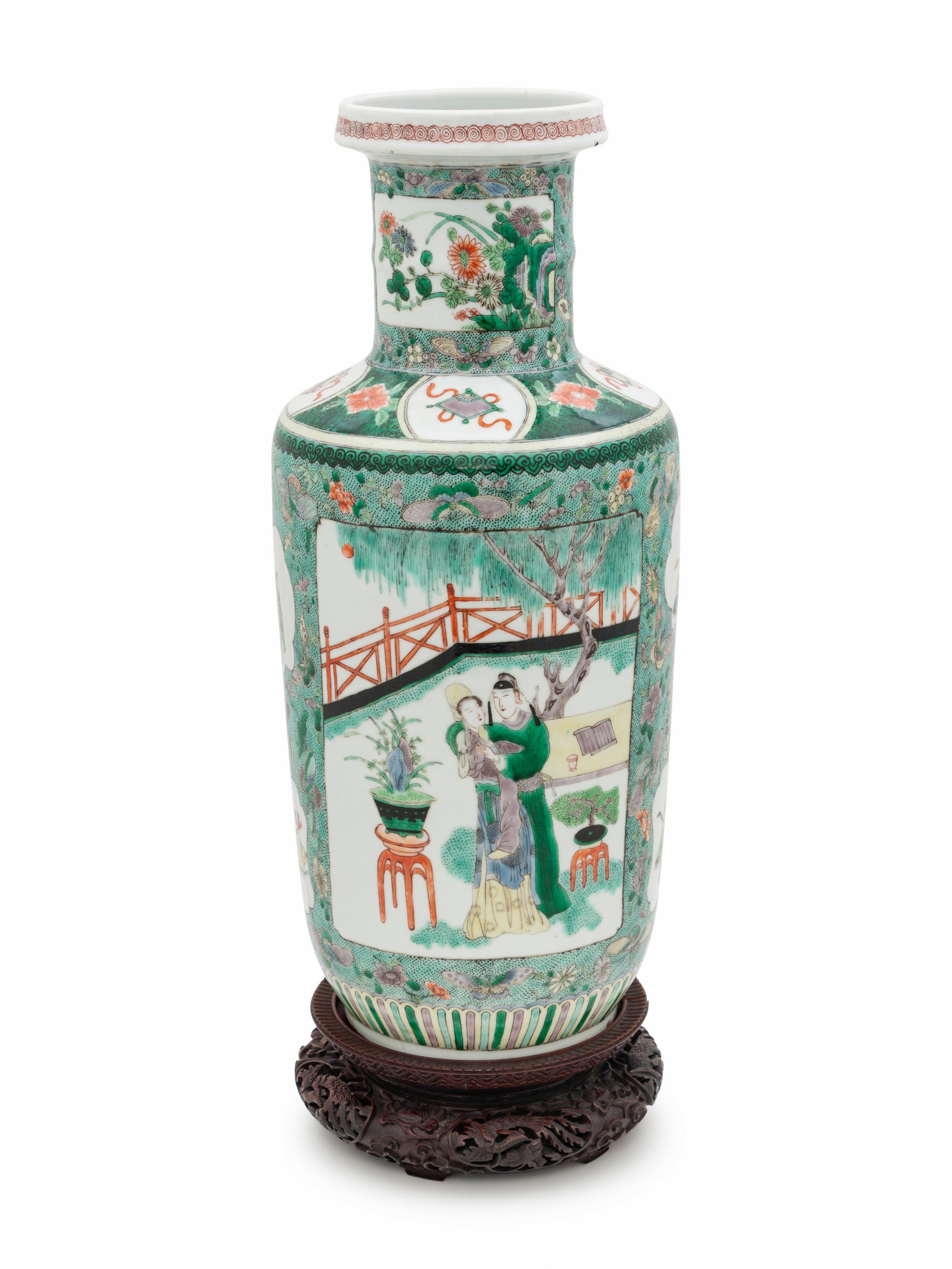 A Famille Verte Porcelain Vase