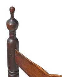 A Bergen County Ladder Back Chair and Small Looking Glass, New Jersey, 19th Century