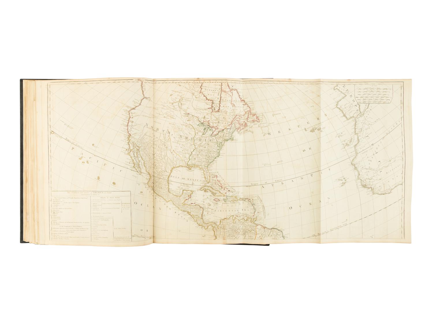 [MAPS & ATLASES]. KITCHIN, Thomas (1718-1784). A General Atlas, Describing The Whole Universe. Being a Complete and New Collection of the Most Approved Maps Extant . London: Printed and sold by R. Sayer and J. Bennett, n.d. [1775-1790].