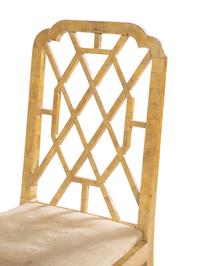 A Set of Four Georgian Style Bone-Veneered Dining Chairs