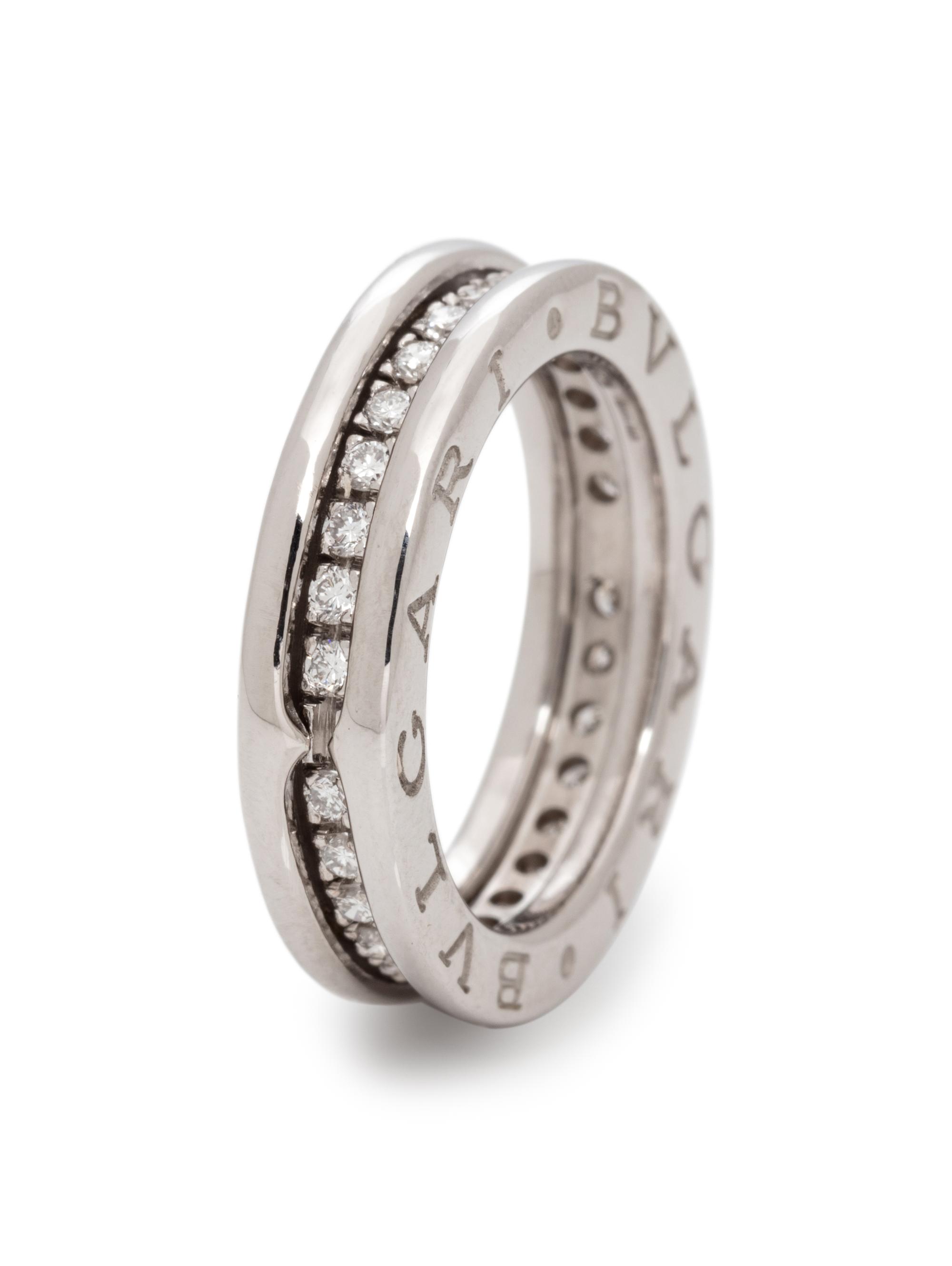 BVLGARI, WHITE GOLD AND DIAMOND 'B.ZERO1' RING