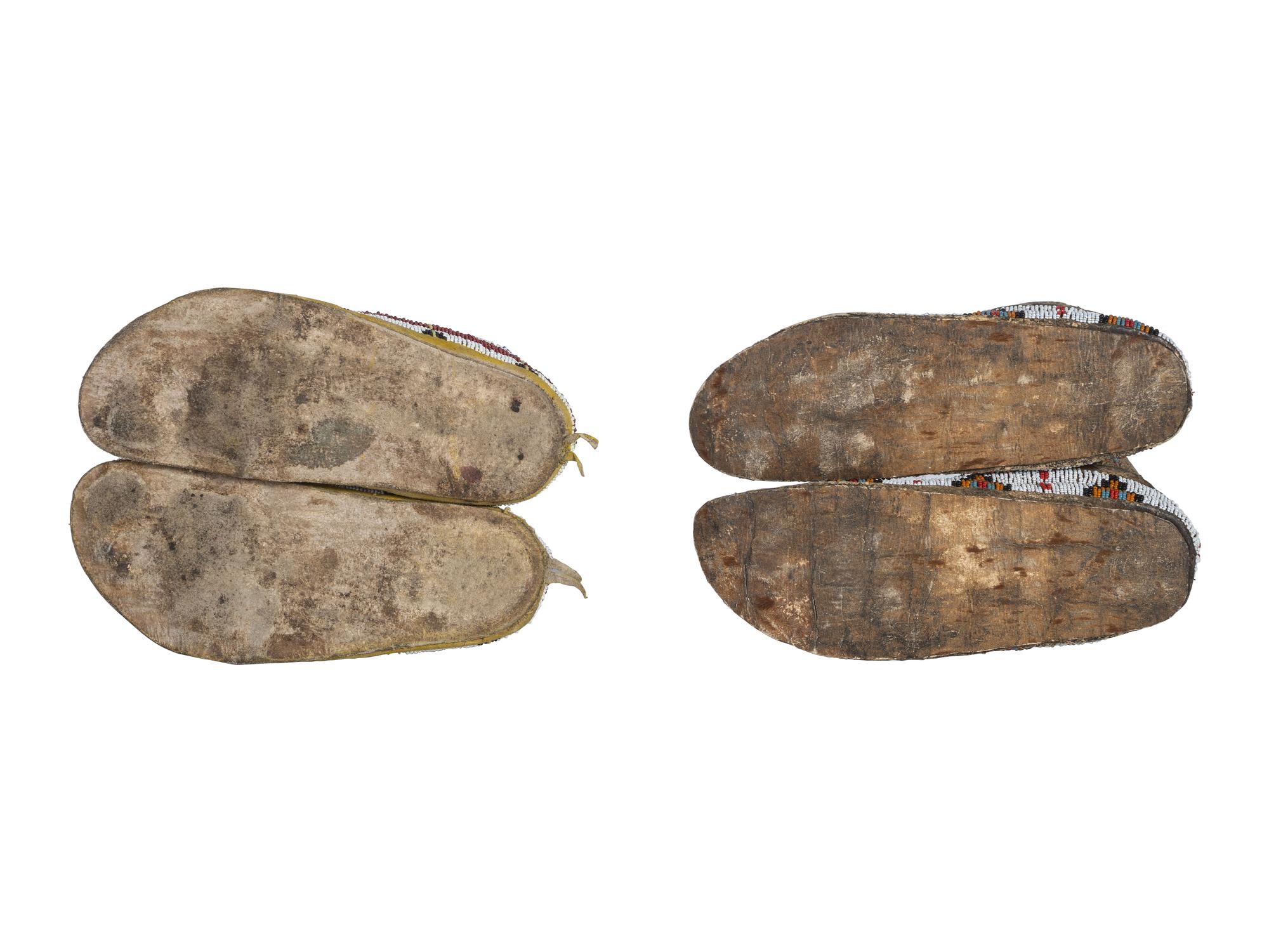 Cheyenne Beaded Hide Moccasins