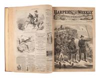 [CIVIL WAR]. Harper's Weekly . Bound volumes for 1862 and 1863. New York: Harper & Brothers.