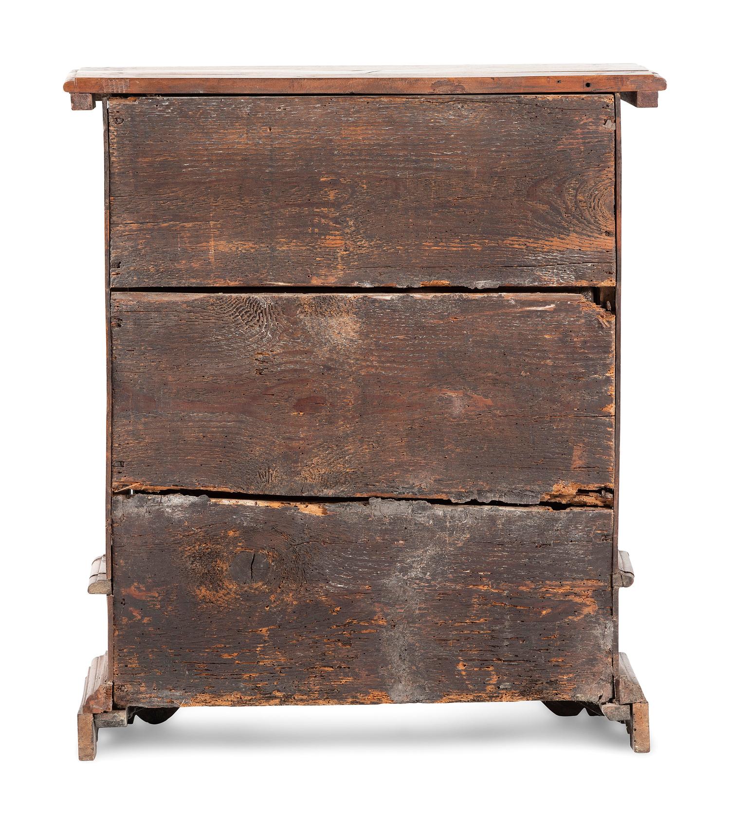 An Italian Diminutive Walnut Chest of Drawers