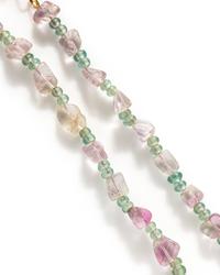 A Roman Amethyst and Pale Blue Chalcedony Bead Necklace