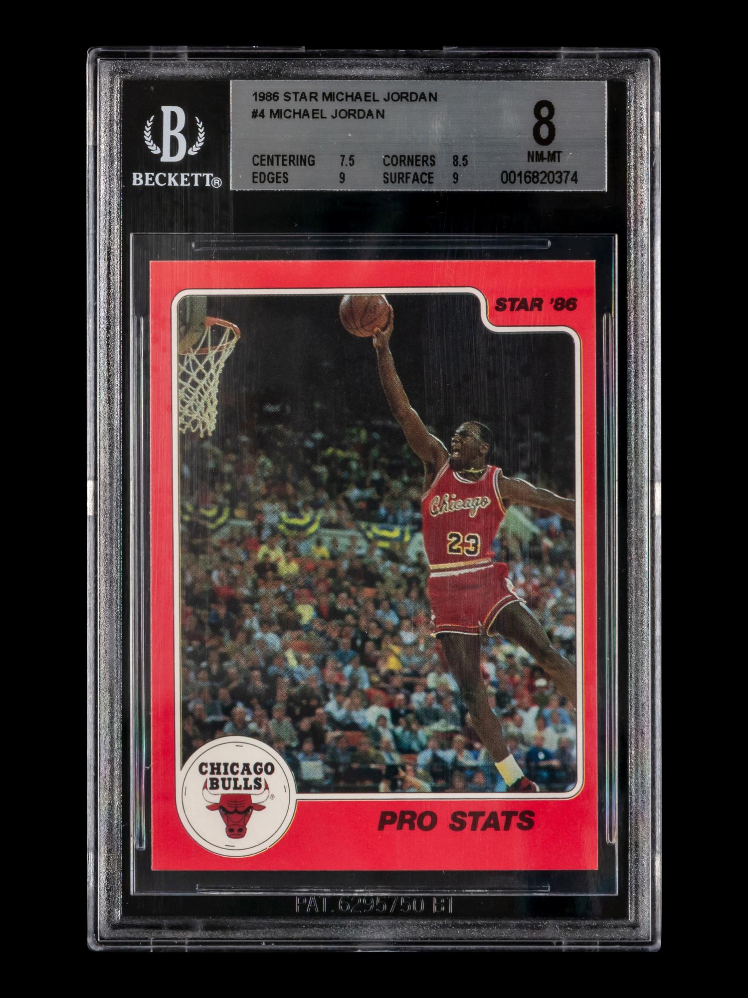 A 1986 Star Michael Jordan Set Pro Stats Card No. 4 (BGS 8 NM-MT)