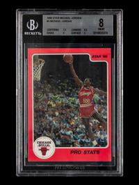 A 1986 Star Michael Jordan Set Pro Stats Card No. 4 (BGS 8 NM-MT)
