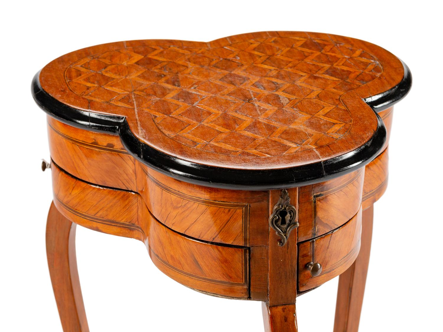 A Louis XV Style Parquetry Table en Chiffoniere — 19TH CENTURY