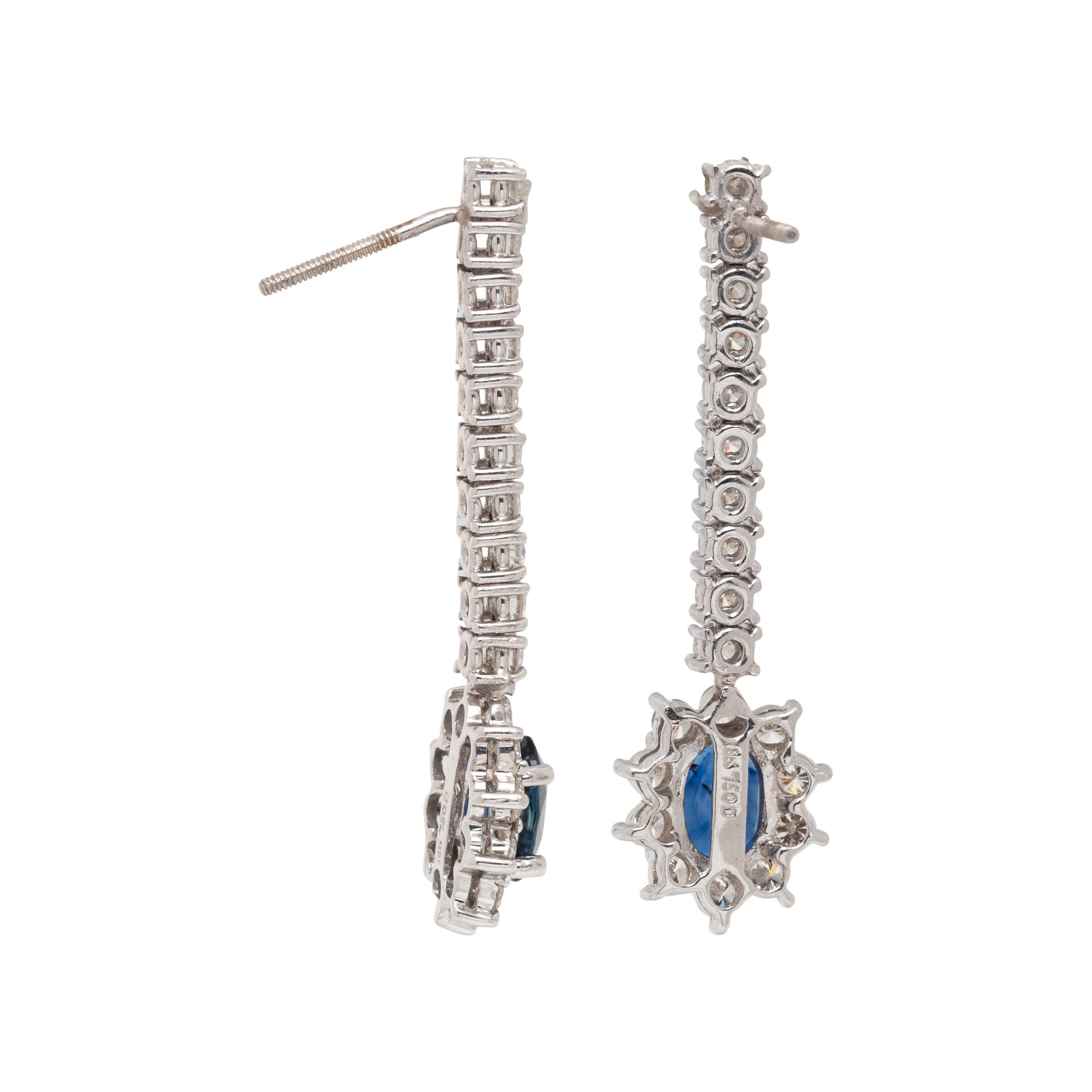 SAPPHIRE AND DIAMOND EARRINGS